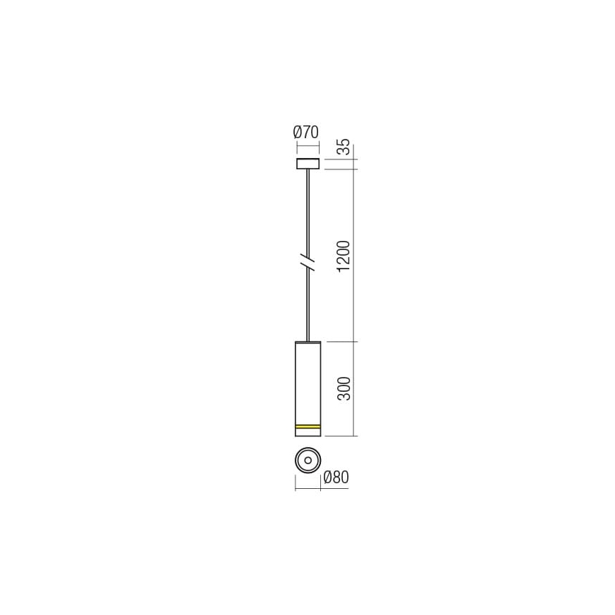 Redo 90514 - LED Venkovní závěsné svítidlo KLOU LED/9W/230V IP54 antracit