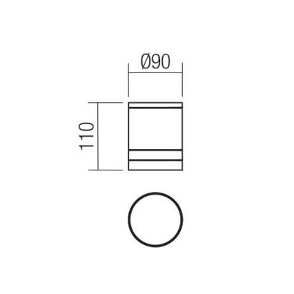 Redo 90519 - Venkovní stropní svítidlo CARGO 1xGU10/28W/230V IP54 antracit