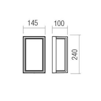 Redo 90533 - LED Venkovní nástěnné svítidlo QUADRIS LED/12W/230V IP54 antracit