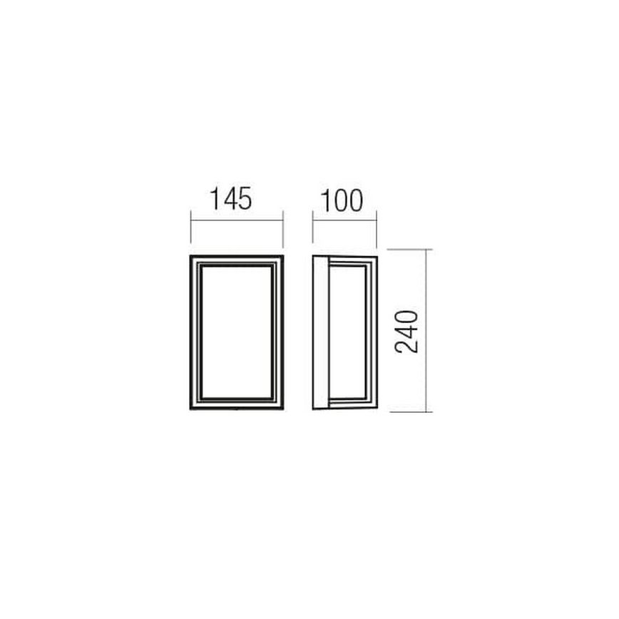 Redo 90534 - LED Venkovní nástěnné svítidlo QUADRIS LED/12W/230V IP54 hnědá
