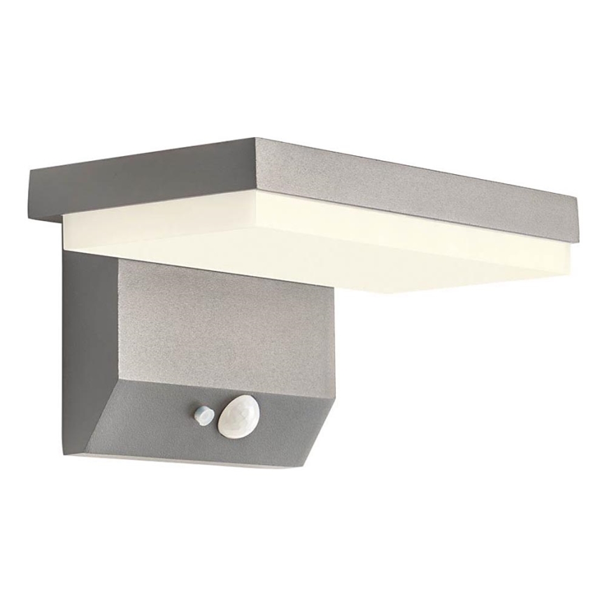 Redo 90535 - LED Solární nástěnné svítidlo se senzorem TAIYO LED/2W/3,7V 3000K 2200 mAh IP54 antracit