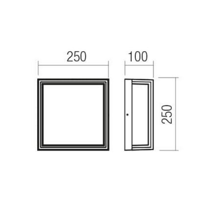 Redo 90566 - LED Venkovní nástěnné svítidlo QUADRIS LED/20W/230V IP54 hnědá