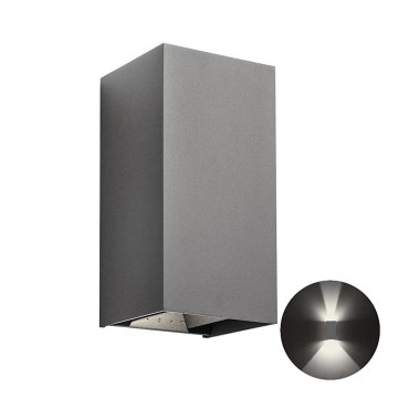 Redo 90568 - LED Venkovní nástěnné svítidlo VARY 2xLED/10W/230V 4000K IP54 antracit