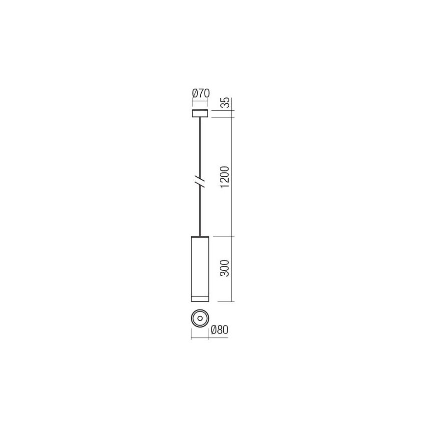 Redo 90570 - LED Venkovní závěsné svítidlo KLOU LED/9W/230V IP54 bílá