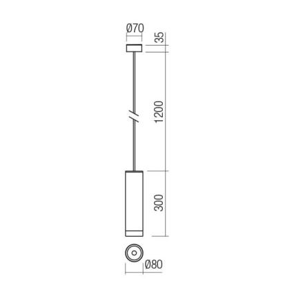 Redo 90572 - LED Venkovní závěsné svítidlo KLOU LED/9W/230V IP54 hnědá