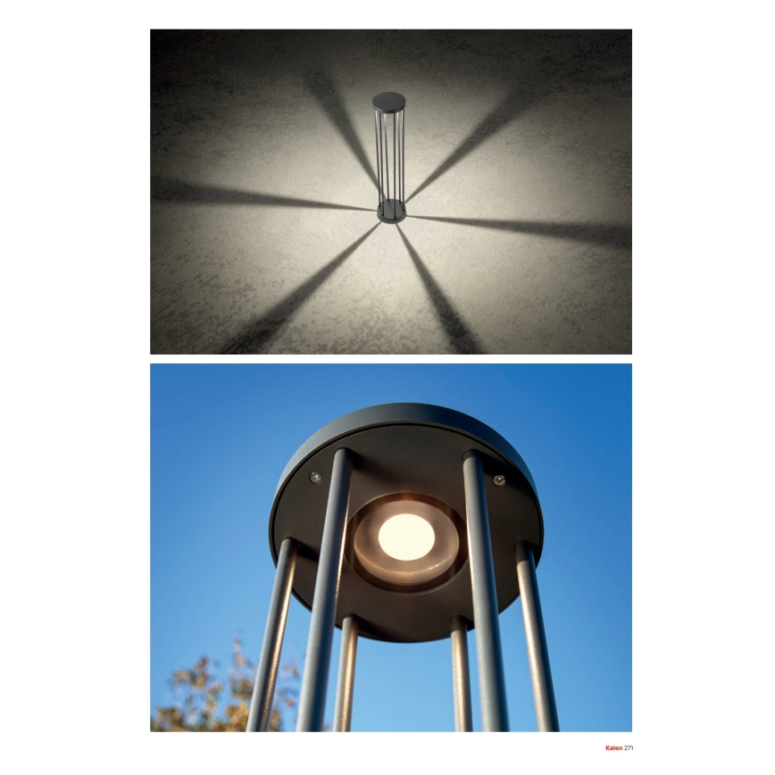 Redo 90577 - LED Venkovní lampa KALEN LED/8W/230V 3000K 20 cm IP65 antracit
