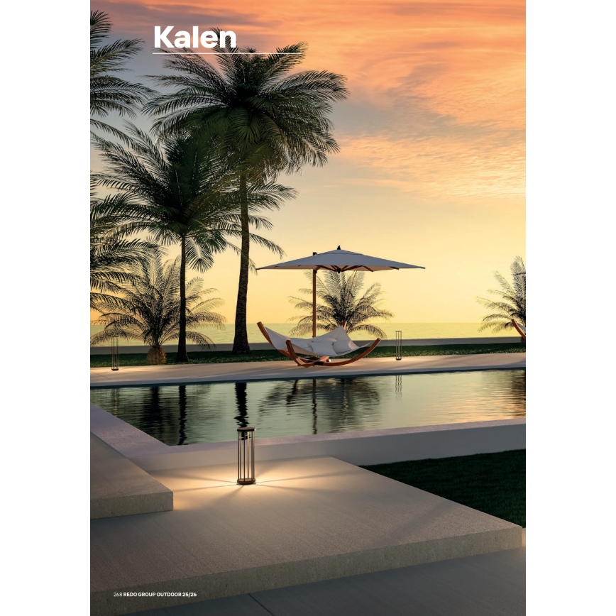 Redo 90578 - LED Venkovní lampa KALEN LED/8W/230V 3000K 50 cm IP65 antracit