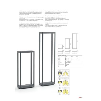 Redo 90580 - LED Venkovní lampa WAKE LED/8W/230V 3000K 20 cm IP65 antracit