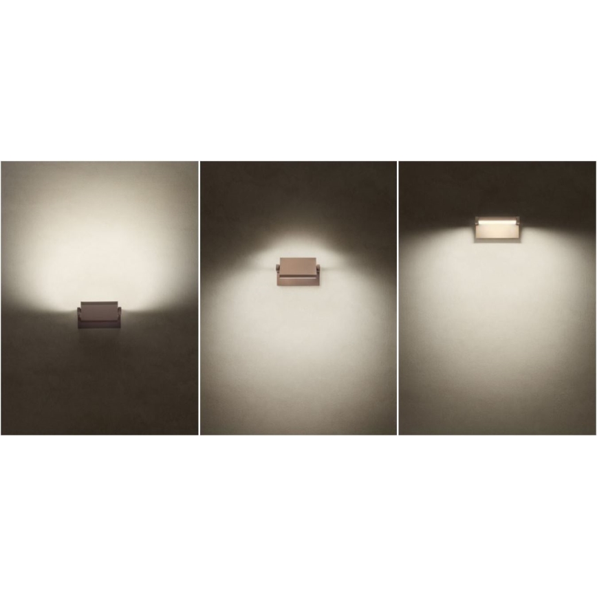 Redo 90585 - LED Venkovní nástěnné svítidlo FLIP LED/20W/230V 3000K CRI 90 IP54 hnědá