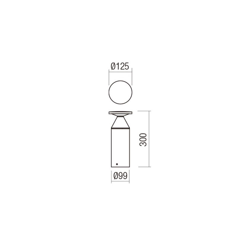 Redo 90590 - LED Venkovní lampa BIRO LED/12W/230V 3000K 30 cm CRI 90 IP65 hnědá