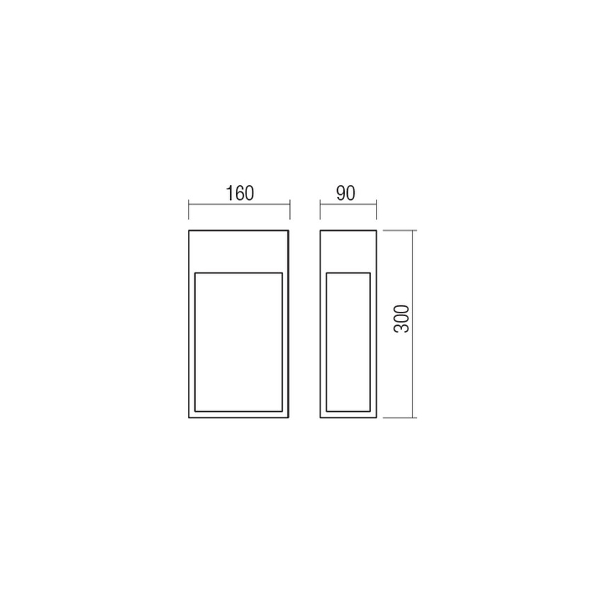 Redo 90603 - LED Venkovní nástěnné svítidlo STAND LED/20W/230V 3000K CRI 90 IP65 antracit