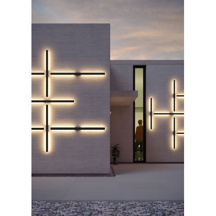 Redo 90625 - LED Venkovní nástěnné svítidlo REFLEXA LED/24W/230V 3000K 144 cm IP54 černá
