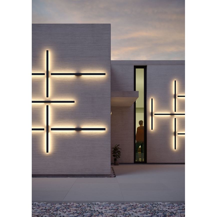 Redo 90625 - LED Venkovní nástěnné svítidlo REFLEXA LED/24W/230V 3000K 144 cm IP54 černá