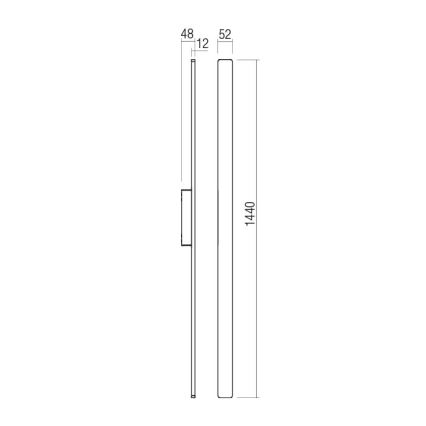 Redo 90625 - LED Venkovní nástěnné svítidlo REFLEXA LED/24W/230V 3000K 144 cm IP54 černá