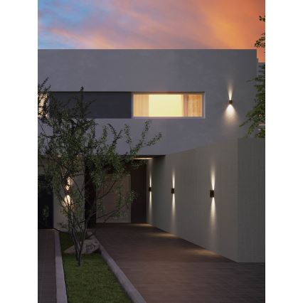 Redo 90636 - LED Venkovní nástěnné svítidlo SONNY 2xLED/5W/230V 2200/3000/4000K IP54 antracit