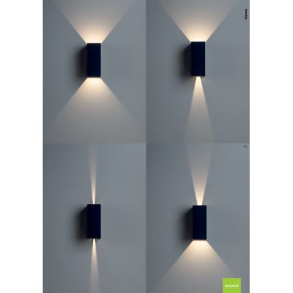 Redo 90637 - LED Venkovní nástěnné svítidlo SONNY 2xLED/5W/230V 2200/3000/4000K IP54 hnědá