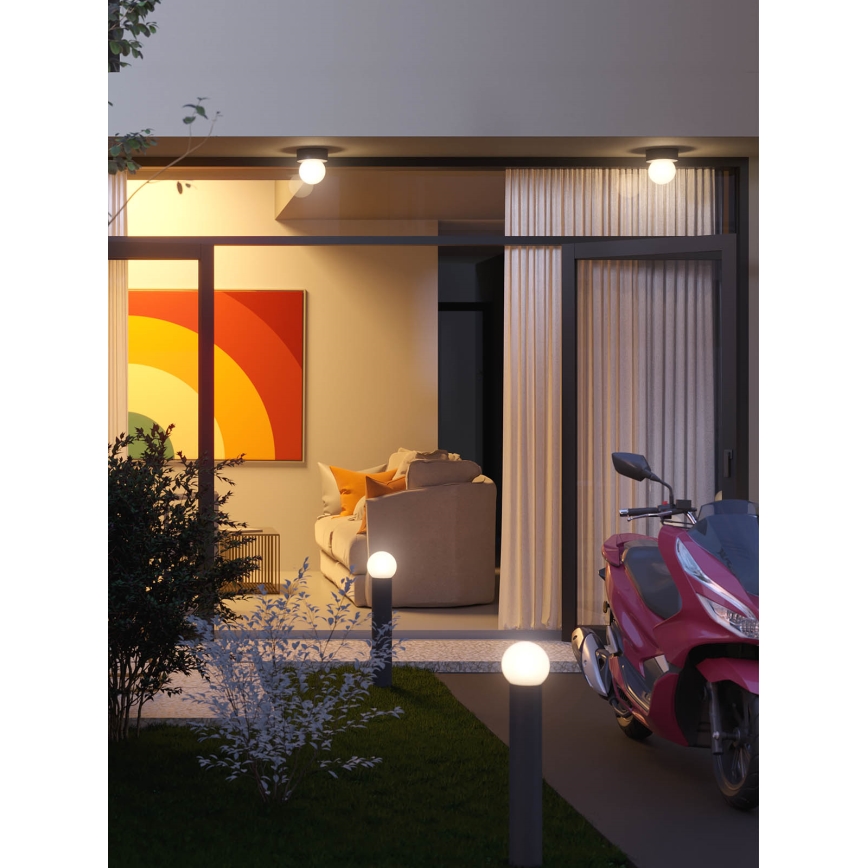 Redo 90641 - Venkovní stropní svítidlo BULK 1xE27/28W/230V IP44 antracit