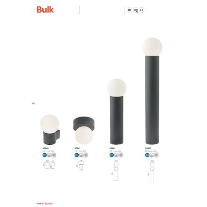 Redo 90643 - Venkovní lampa BULK 1xE27/20W/230V 80 cm IP44 antracit
