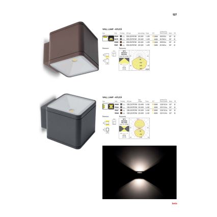 Redo 9065 - LED Venkovní nástěnné svítidlo BETA 2xLED/6W/230V IP54