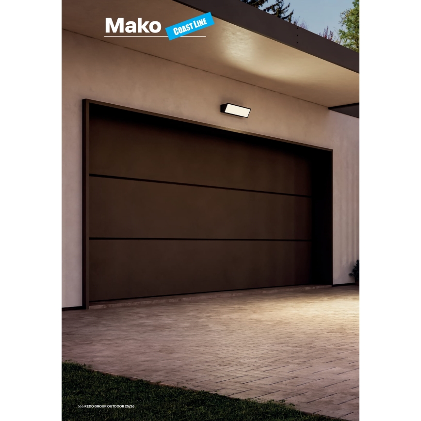 Redo 90678 - LED Venkovní nástěnné svítidlo MAKO LED/65W/230V 3000K IP65 antracit
