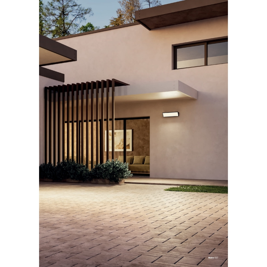 Redo 90678 - LED Venkovní nástěnné svítidlo MAKO LED/65W/230V 3000K IP65 antracit