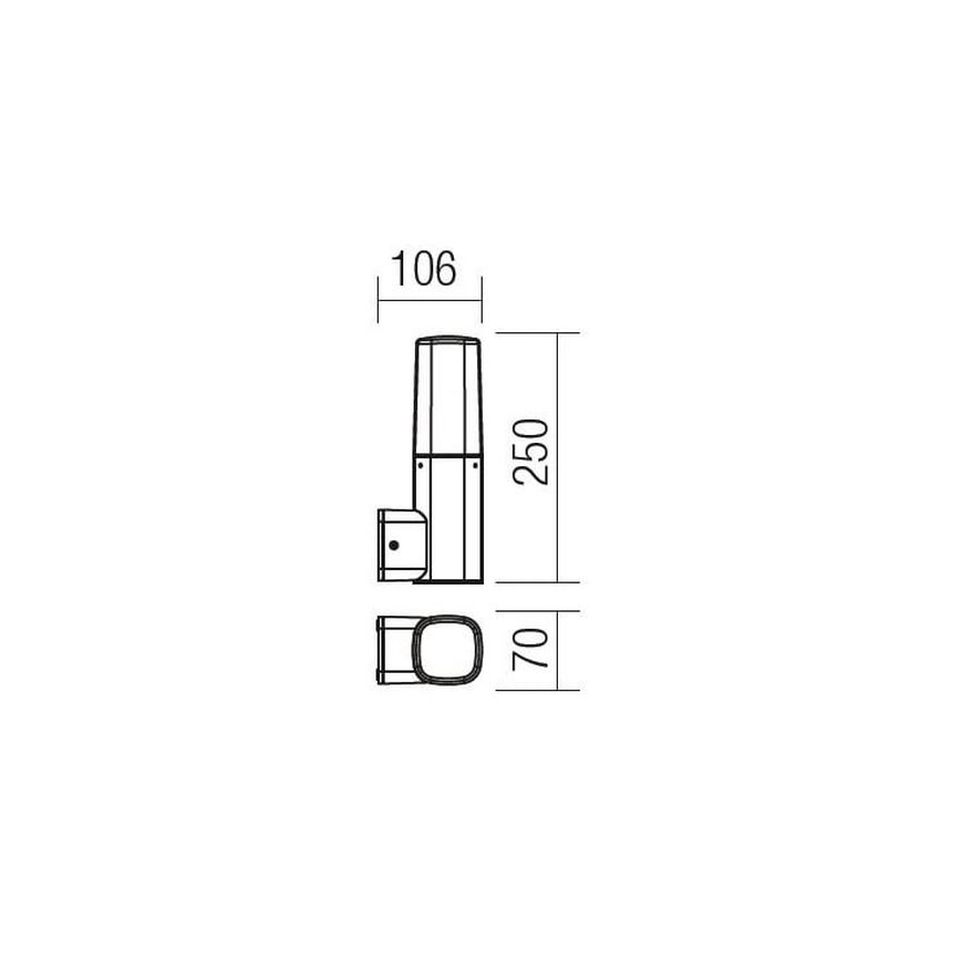 Redo 9074 - Venkovní nástěnné svítidlo CRAYON 1xE27/42W/230V IP44