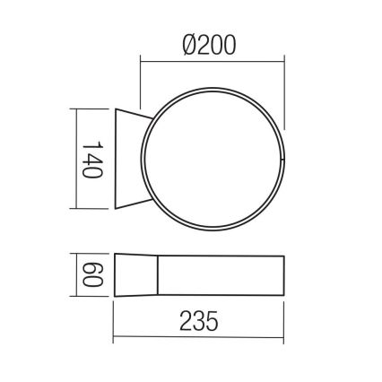 Redo 91063 - LED Venkovní nástěnné svítidlo ONIRO LED/8W/230V 3000K CRI 90 IP65 hnědá