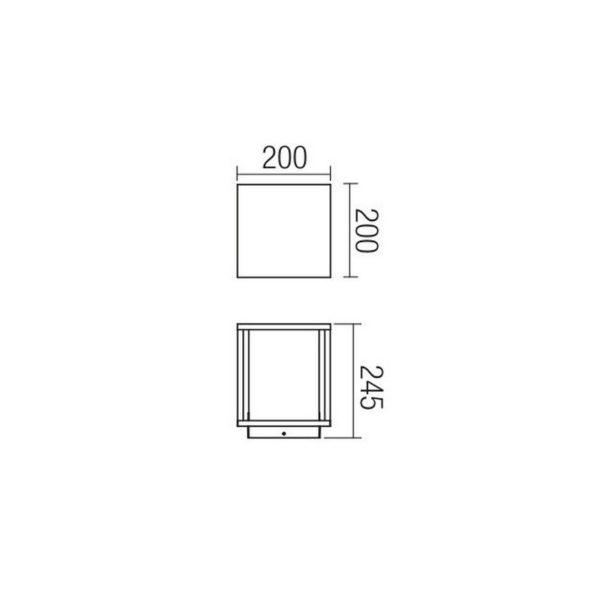 Redo 9109 - Venkovní lampa VITRA 1xE27/15W/230V IP54 černá