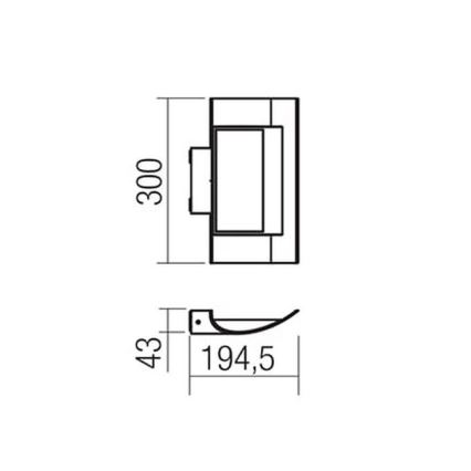 Redo 9112 - LED Venkovní nástěnné svítidlo VELA LED/24W/230V IP54