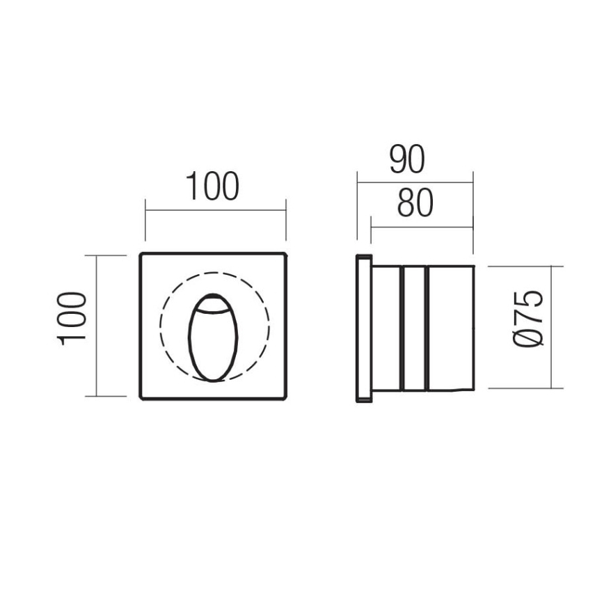 Redo 91200 - LED Venkovní orientační svítidlo BAST LED/2,5W/230V 3000K CRI 90 IP65 antracit