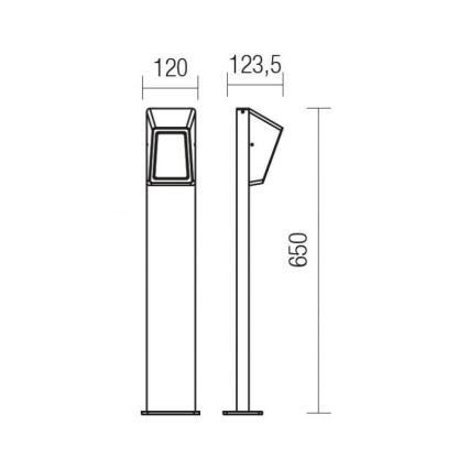 Redo 9168 - LED Venkovní lampa ARGES LED/3W/230V IP54 hnědá