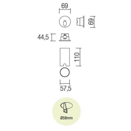 Redo 9341 - LED Venkovní schodišťové svítidlo SPY LED/3W/230V IP54 antracit