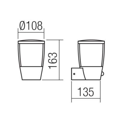 Redo 9449 - LED Venkovní nástěnné svítidlo PEPE LED/6W/230V IP54 antracit