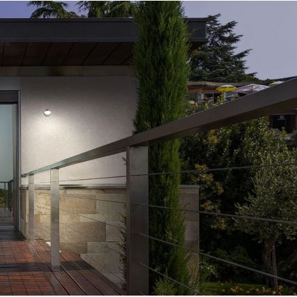 Redo 9496 - LED Venkovní nástěnné svítidlo PACMAN LED/8W/230V IP44 antracit