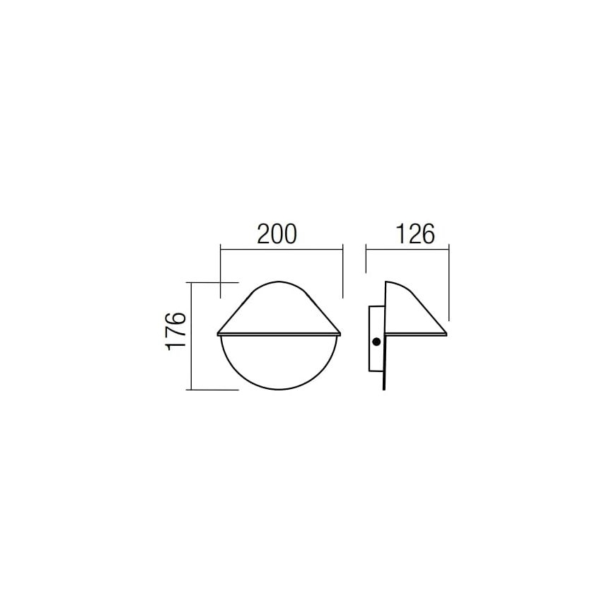 Redo 9496 - LED Venkovní nástěnné svítidlo PACMAN LED/8W/230V IP44 antracit