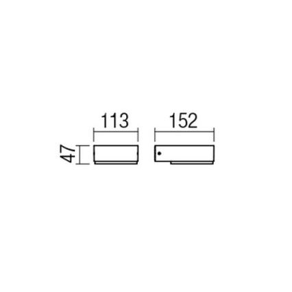 Redo 9560 - LED Venkovní nástěnné svítidlo CUBE LED/7W/230V 3000K IP54 antracit