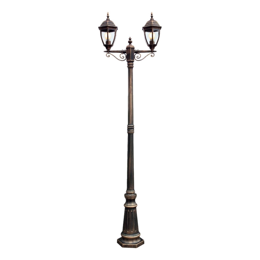 Redo 9609 - Venkovní lampa SEVILLA 2xE27/42W/230V IP44 zlatá/patina
