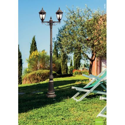 Redo 9609 - Venkovní lampa SEVILLA 2xE27/42W/230V IP44 zlatá/patina