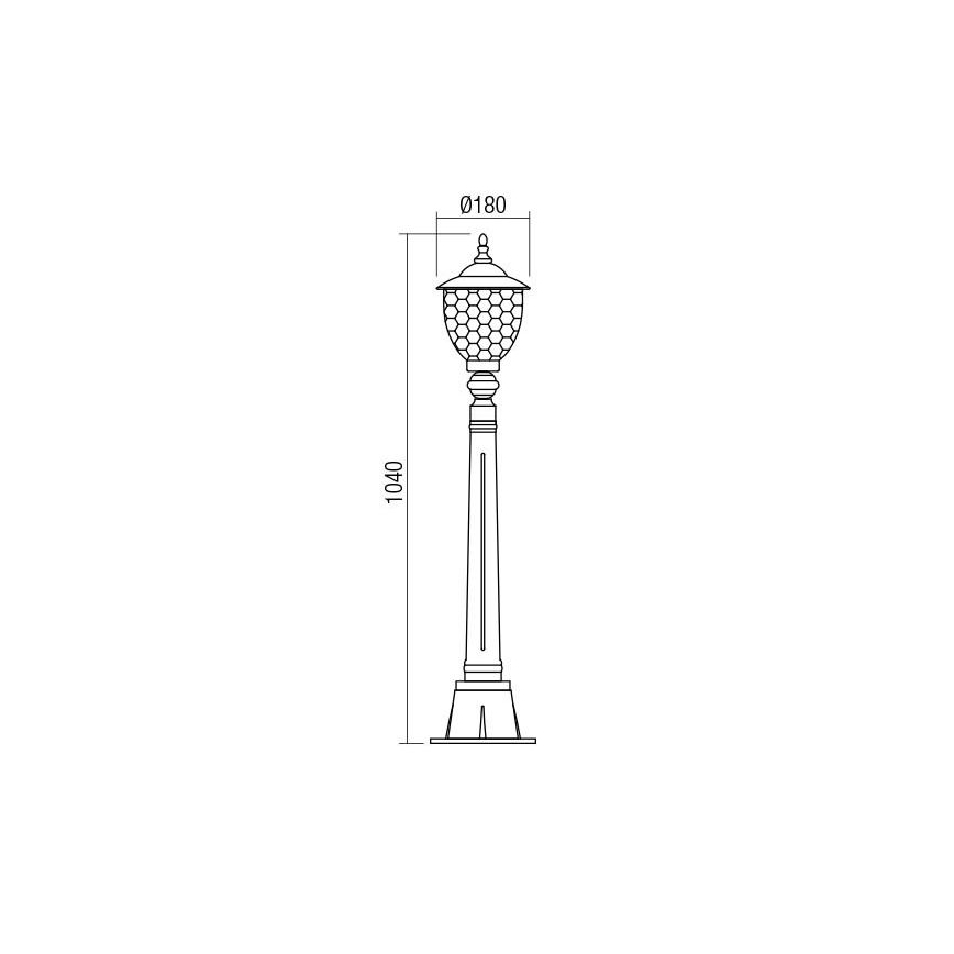 Redo 9634 - Venkovní lampa MATERA 1xE27/42W/230V IP33