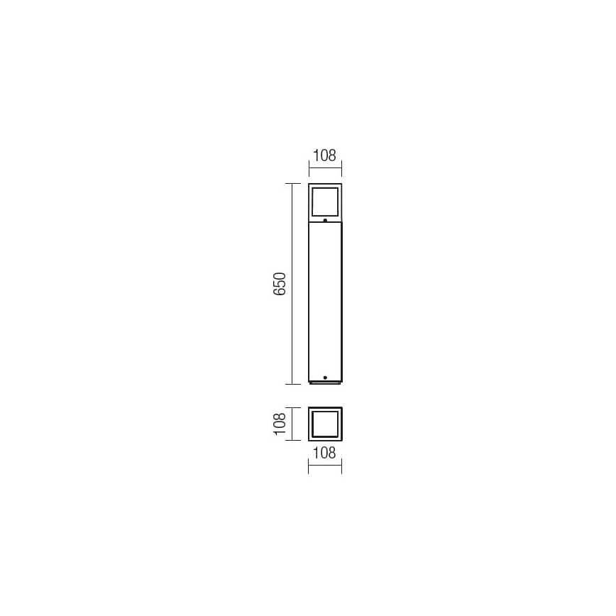 Redo 9644 - Venkovní lampa BRICK 1xE27/23W/230V IP54