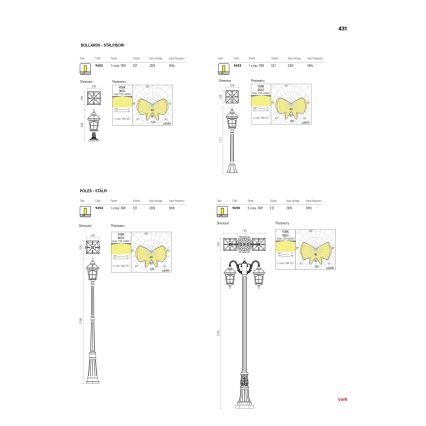 Redo 9652 - Venkovní lampa YORK 1xE27/70W/230V IP44 hnědá