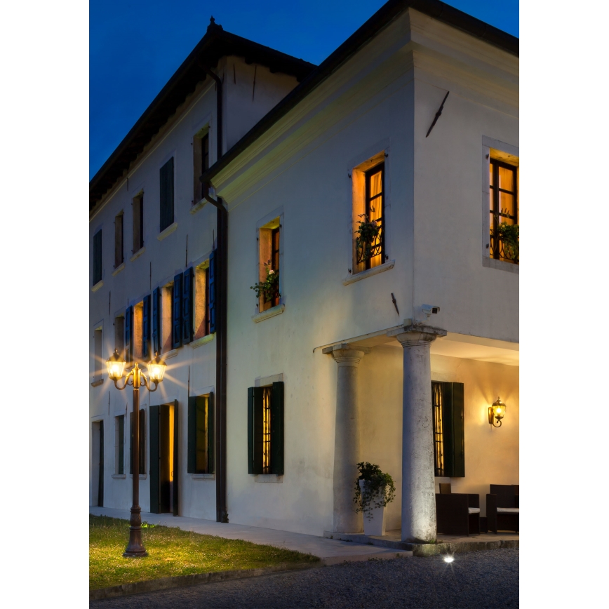 Redo 9656 - Venkovní nástěnná lampa ESSEN 1xE27/70W/230V IP44 hnědá/patina