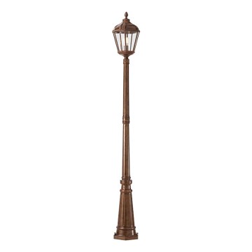 Redo 9662 - Venkovní lampa ESSEN 1xE27/70W/230V 221,5 cm IP44 hnědá/patina