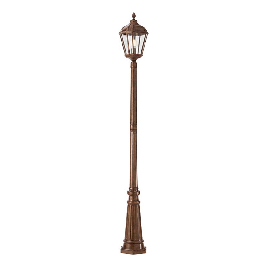 Redo 9662 - Venkovní lampa ESSEN 1xE27/70W/230V 221,5 cm IP44 hnědá/patina