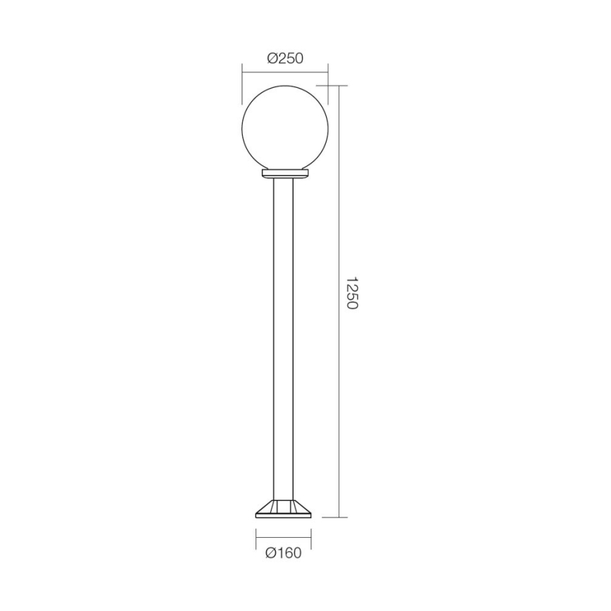 Redo 9776 - Venkovní lampa SFERA 1xE27/42W/230V IP44 25x125 cm hnědá