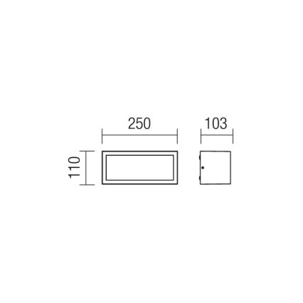 Redo 9897 - Venkovní nástěnné svítidlo BRICK 1xE27/23W/230V IP54