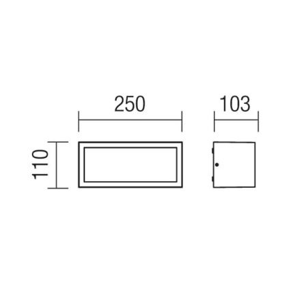 Redo 9898 - Venkovní nástěnné svítidlo BRICK 1xE27/23W/230V IP54