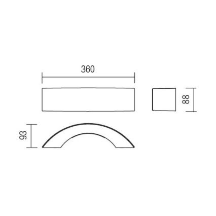 Redo 9903 - LED Venkovní nástěnné svítidlo ECLIPSE 3xLED/3W/230V IP54