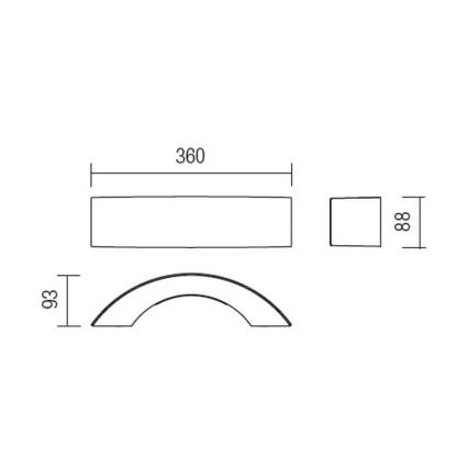 Redo 9904 - LED Venkovní nástěnné svítidlo ECLIPSE 3xLED/3W/230V IP54