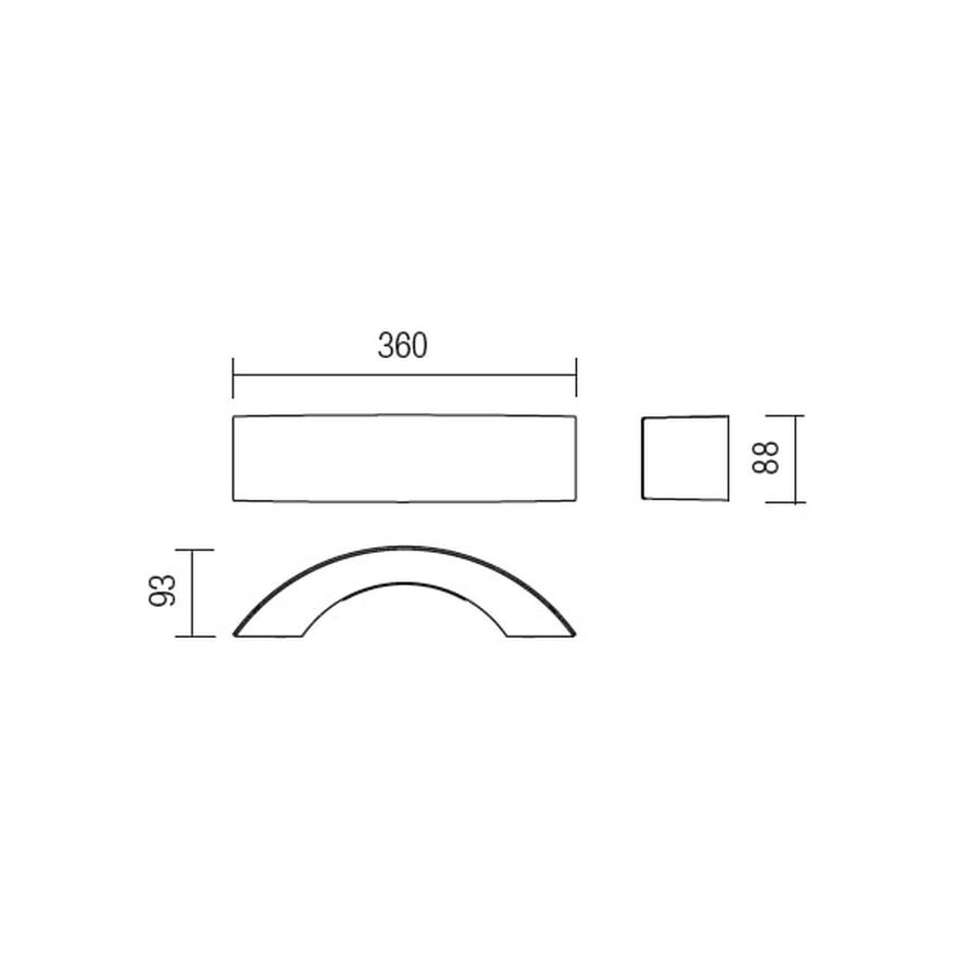 Redo 9904 - LED Venkovní nástěnné svítidlo ECLIPSE 3xLED/3W/230V IP54